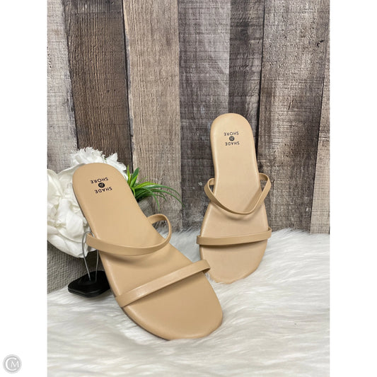 Sandals Flats By Shade & Shore In Beige, Size: 6