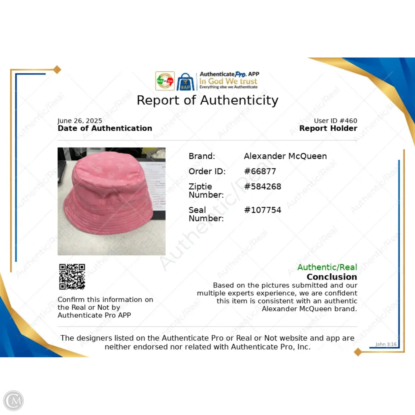 Hat Luxury Designer By Alexander Mcqueen