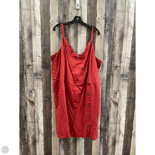 Dress Casual Midi By Maurices In Red, Size: 3x