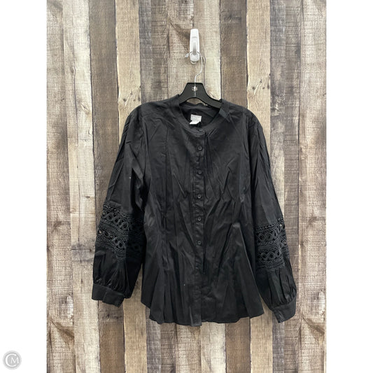 Top Long Sleeve By Chicos In Black, Size: Xl