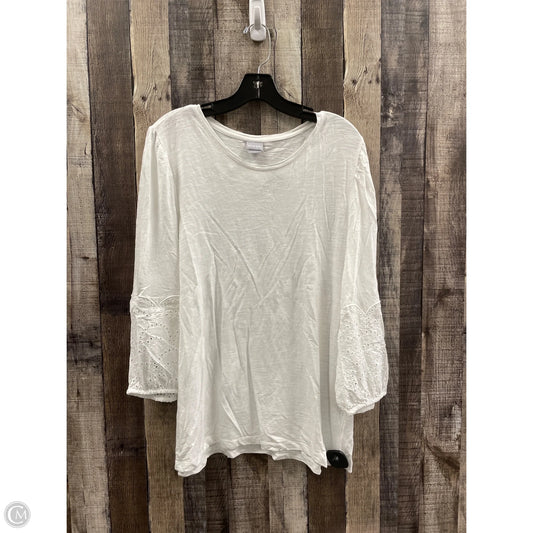 Top Long Sleeve By Chicos In Black, Size: L