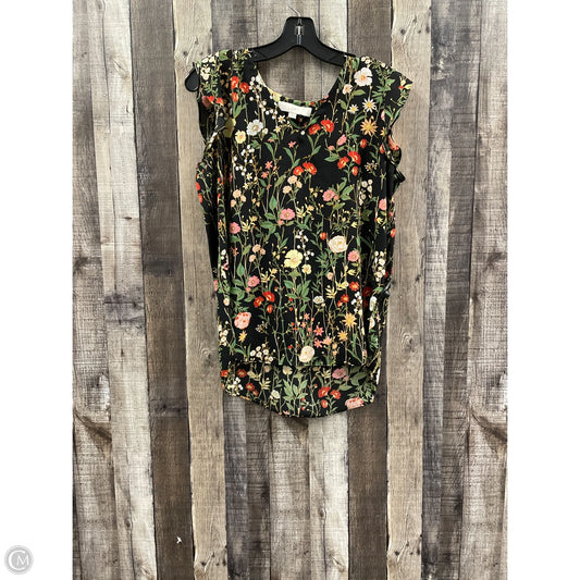Top Short Sleeve By Loft In Floral Print, Size: S