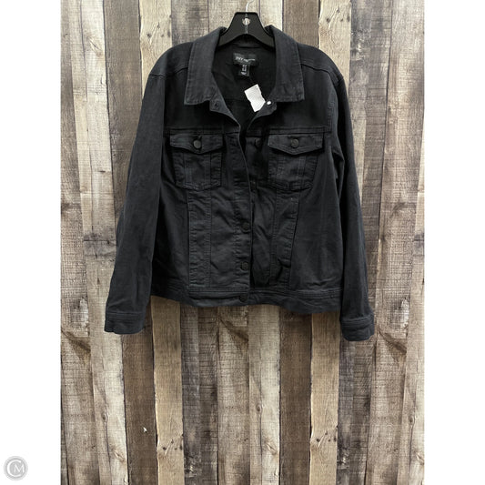 Jacket Denim By Jones New York In Black, Size: 1x