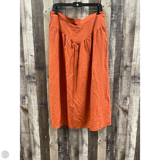 Skirt Maxi By A New Day In Orange, Size: L