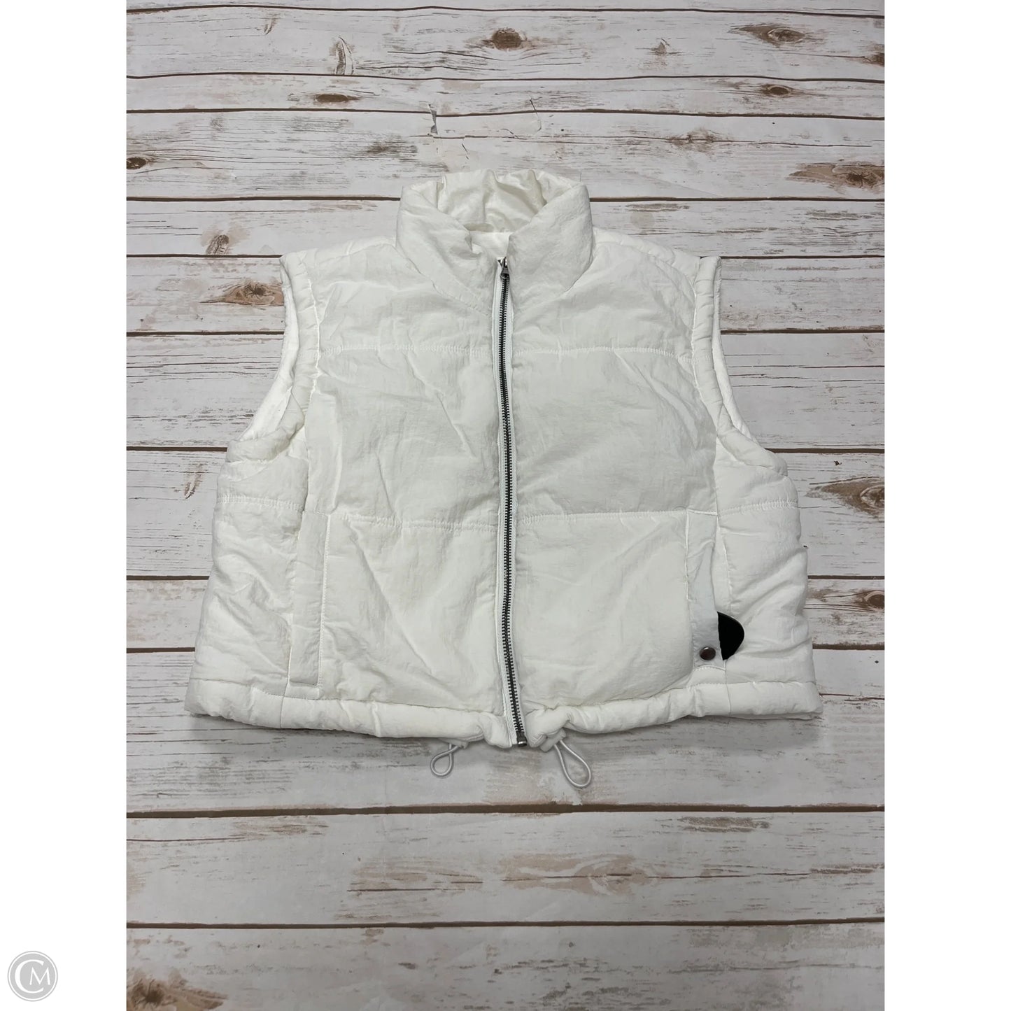Vest Puffer & Quilted By Thread And Supply In White, Size: Xs