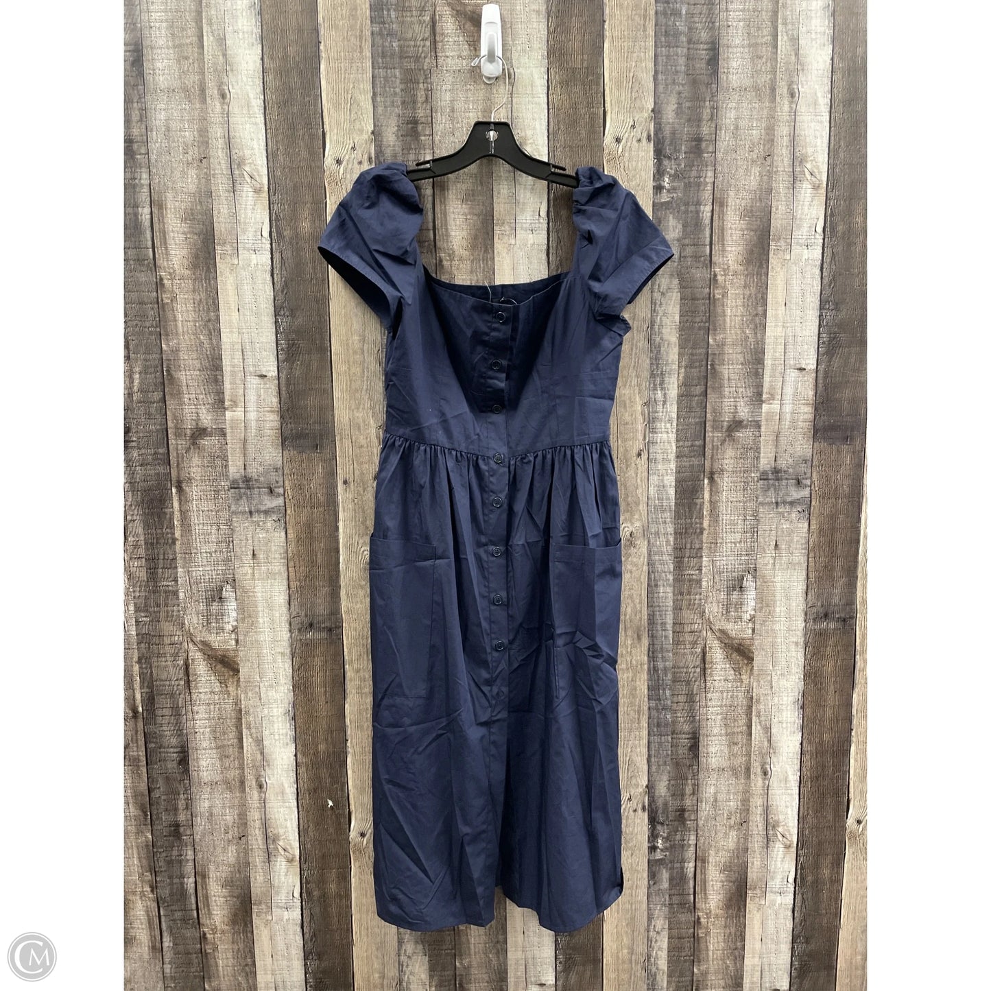 Dress Casual Midi By Barneys Ny In Navy, Size: 12