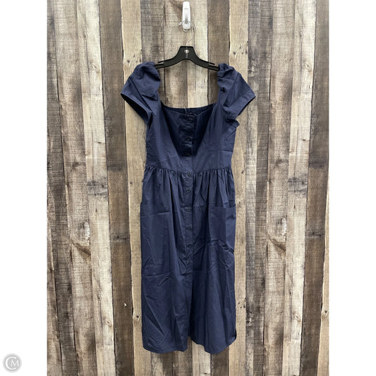 Dress Casual Midi By Barneys Ny In Navy, Size: 12