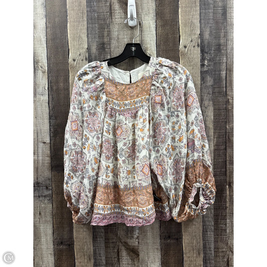 Top Long Sleeve By Anthropologie In Multi-colored, Size: Xs