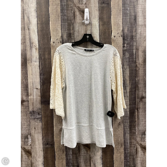 Tunic 3/4 Sleeve By Doe & Rae In Grey, Size: S