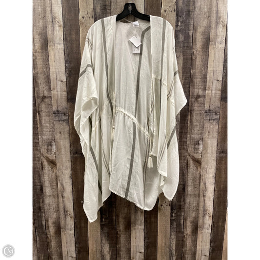 Cardigan By Time And Tru In Green & White, Size: Osfm