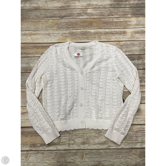 Sweater Cardigan By Loft In White, Size: L