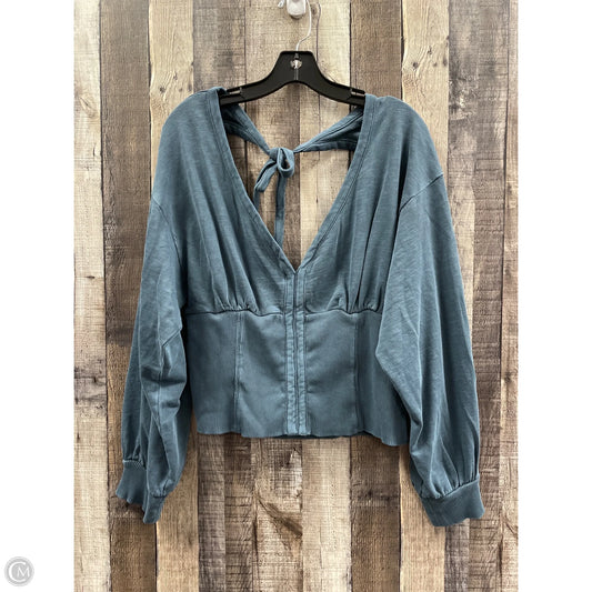 Top Long Sleeve By Pilcro In Blue, Size: Xl