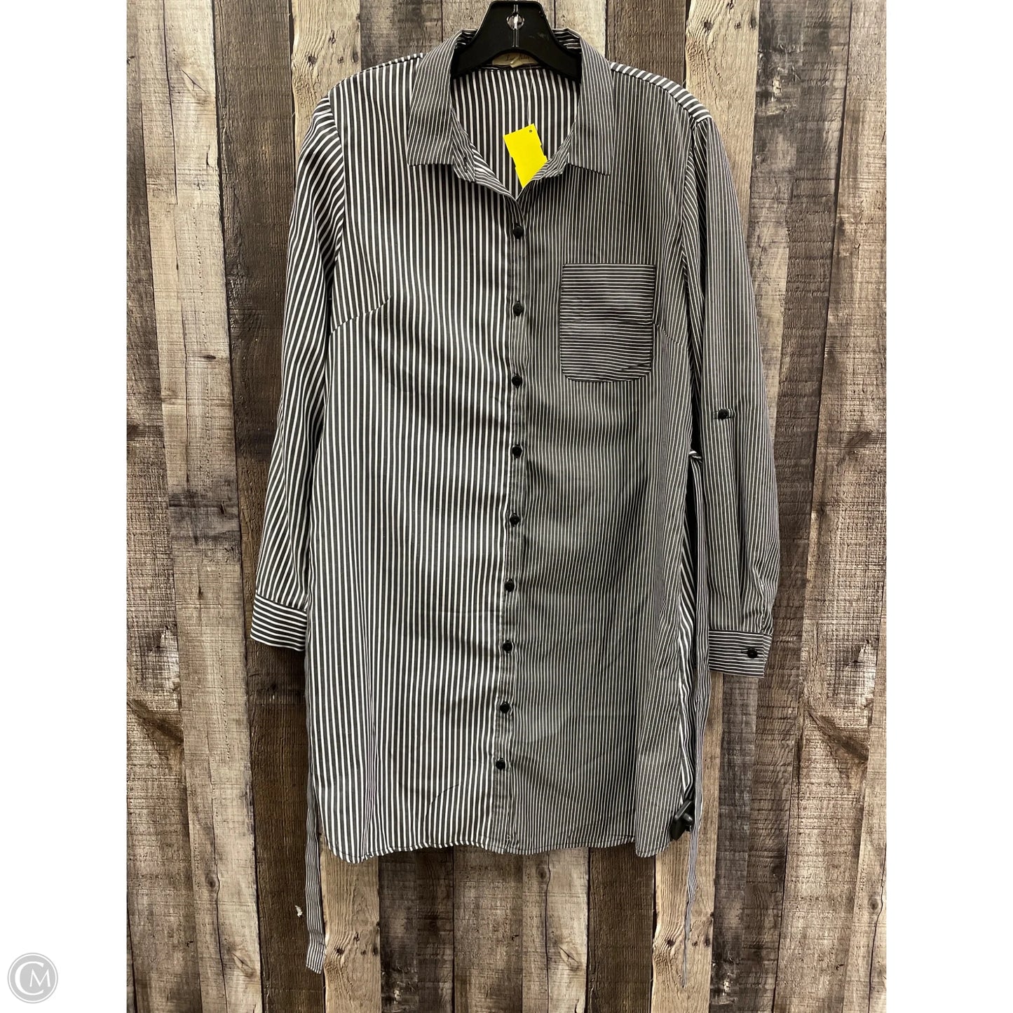 Tunic Long Sleeve By Love Notes In Striped Pattern, Size: M