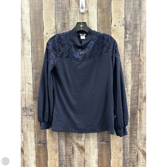 Top Long Sleeve By Venus In Navy, Size: Xs