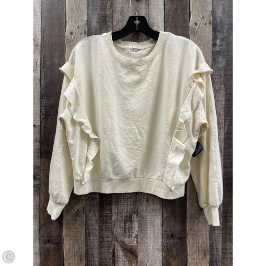 Sweatshirt Crewneck By Z Supply In Cream, Size: Xs