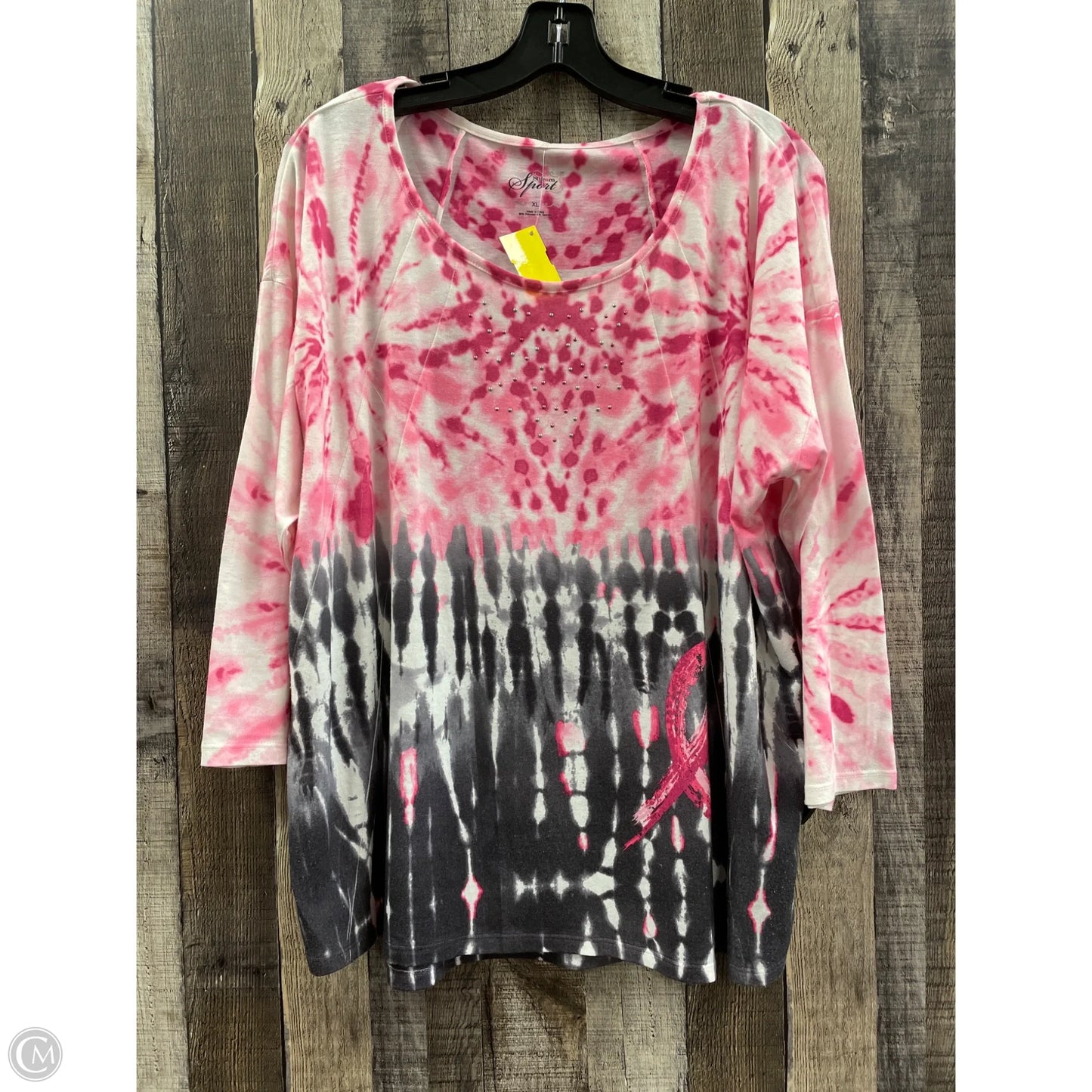 Top Long Sleeve By Style And Co Collection Women In Tie Dye Print, Size: Xl