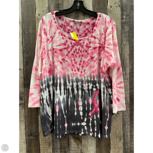 Top Long Sleeve By Style And Co Collection Women In Tie Dye Print, Size: Xl