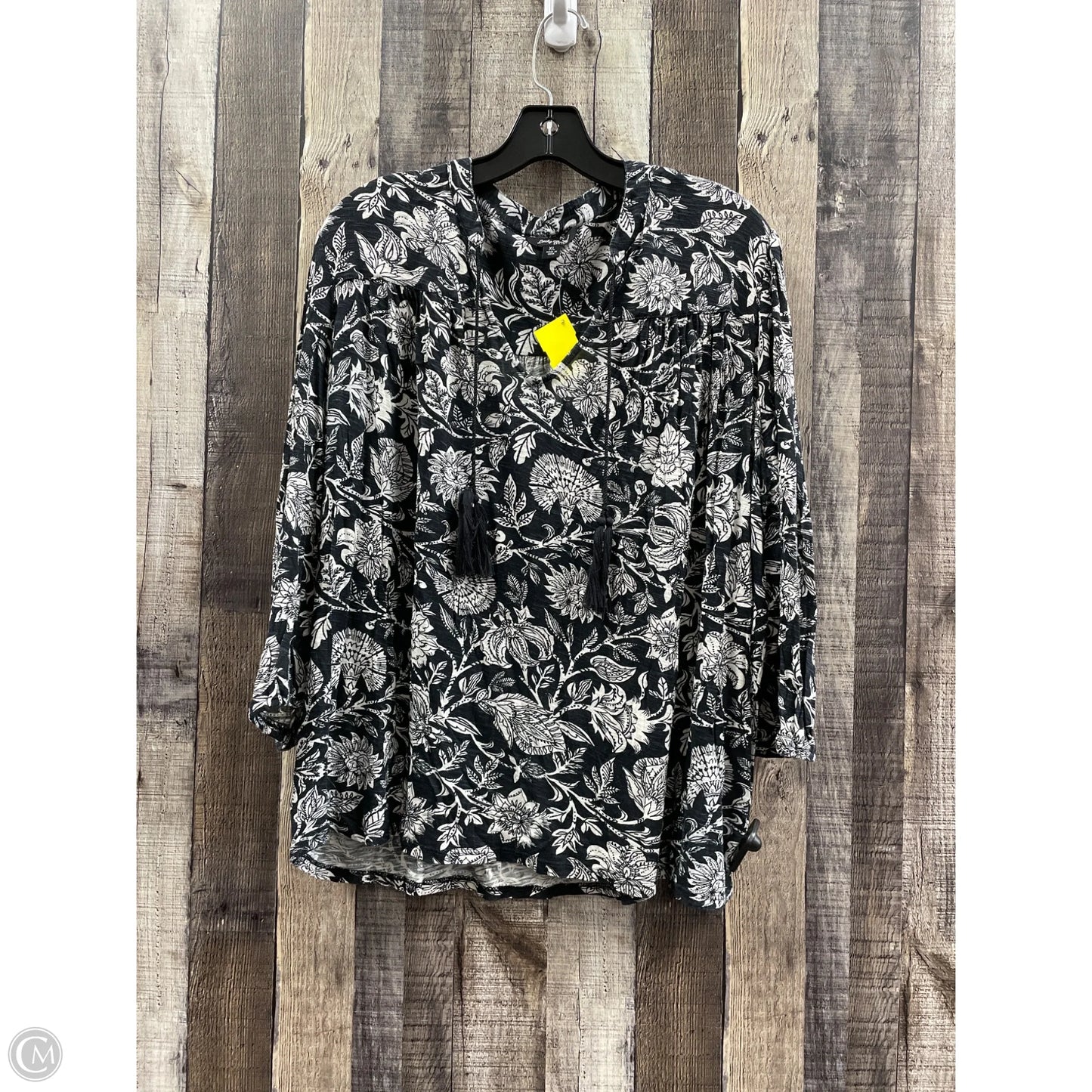 Top Long Sleeve By Lucky Brand In Floral Print, Size: Xl