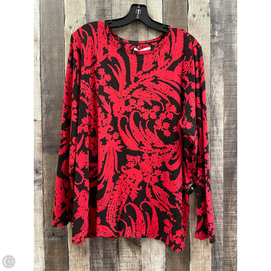 Top Long Sleeve By Chicos In Multi-colored, Size: Xl