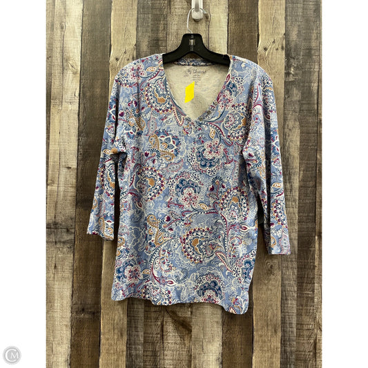 Top Long Sleeve By Chicos In Paisley Print, Size: L