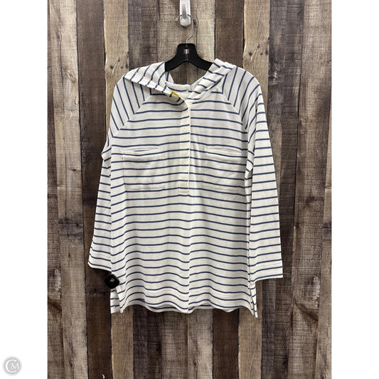 Top Long Sleeve By Caslon In Striped Pattern, Size: L