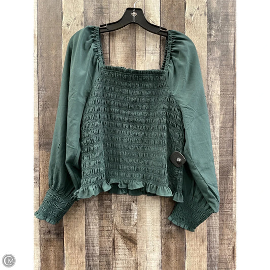 Top Long Sleeve By Madewell In Green, Size: L