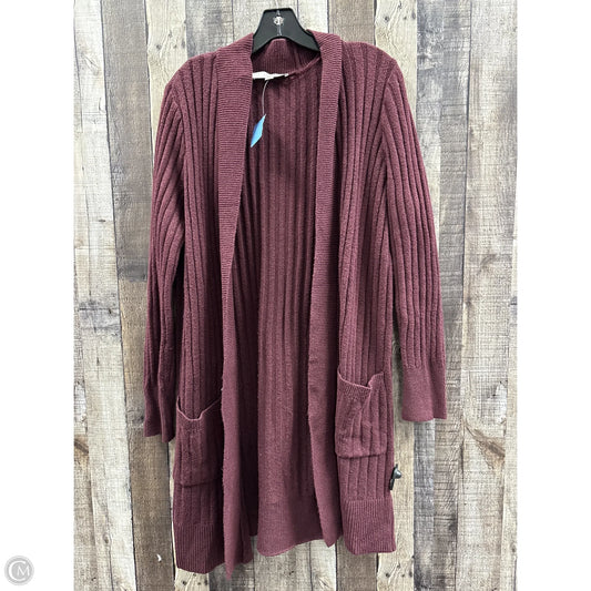 Sweater Cardigan By Loft In Red, Size: L