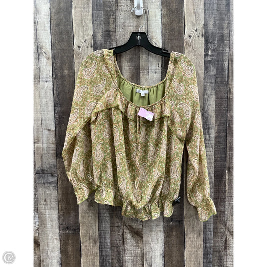 Top Long Sleeve By Dr2 In Paisley Print, Size: S