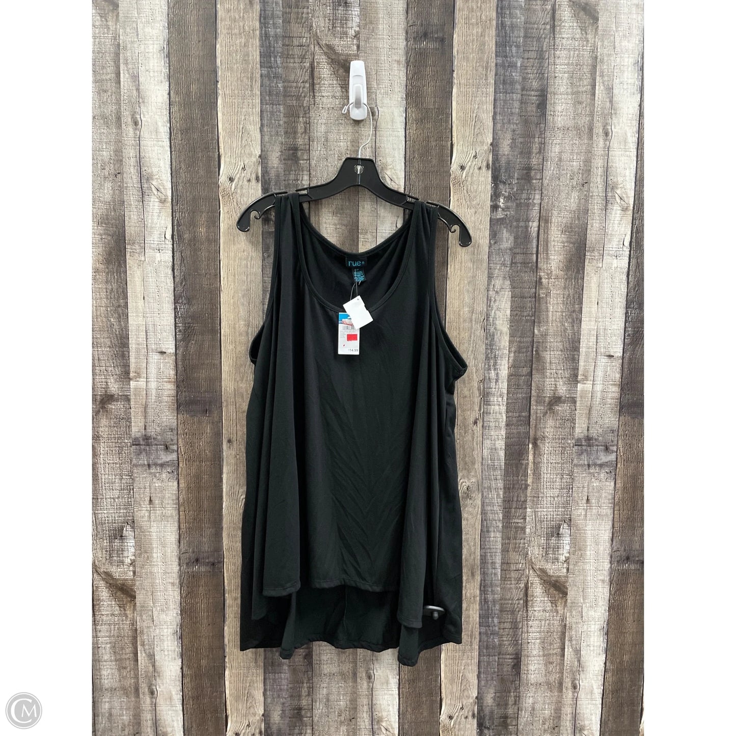 Top Sleeveless By Rue 21 In Black, Size: 2x