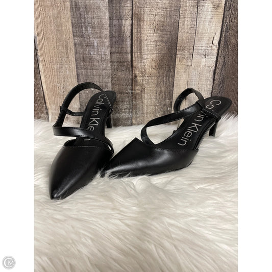 Shoes Heels Stiletto By Calvin Klein In Black, Size: 9.5