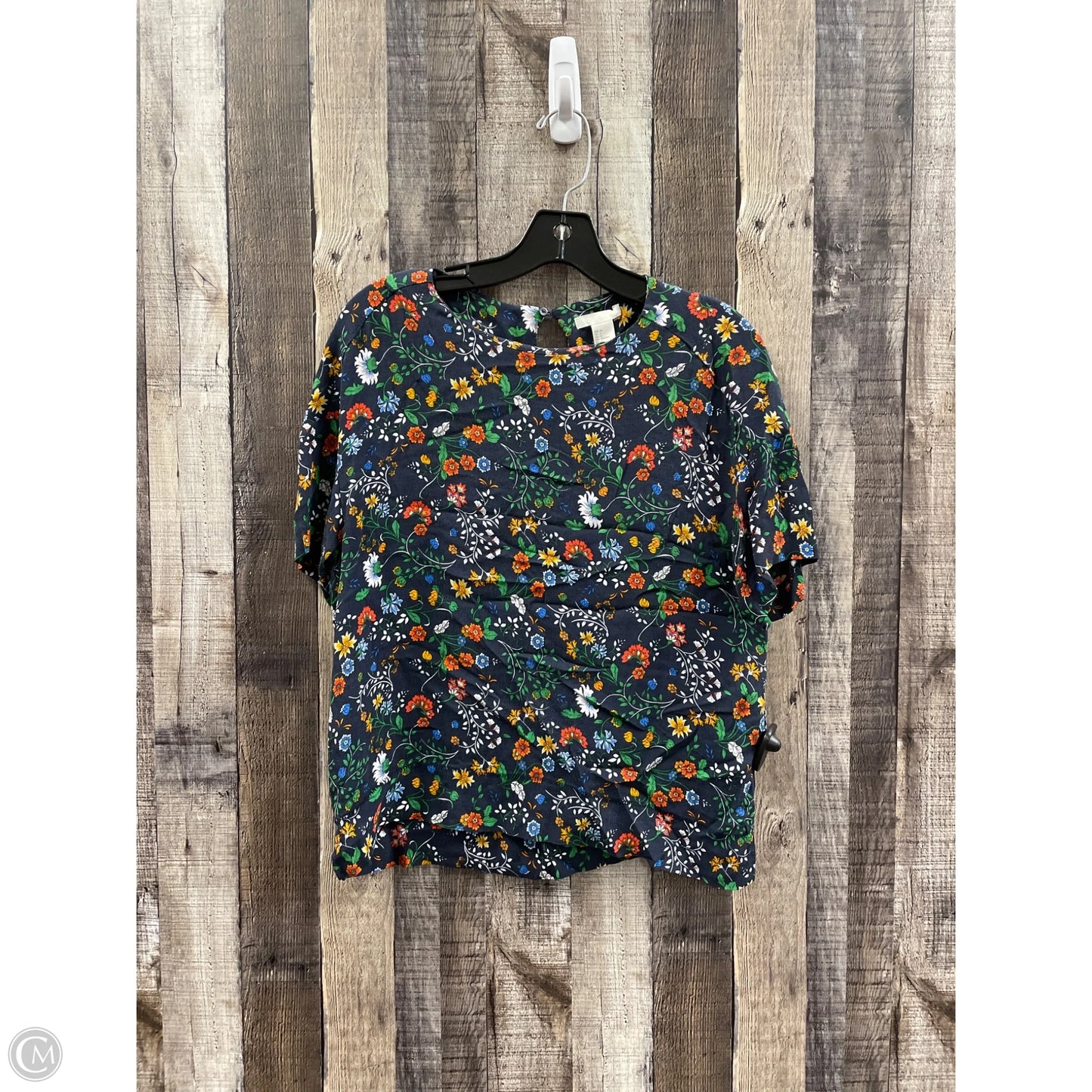Top Short Sleeve By H&m In Floral Print, Size: S