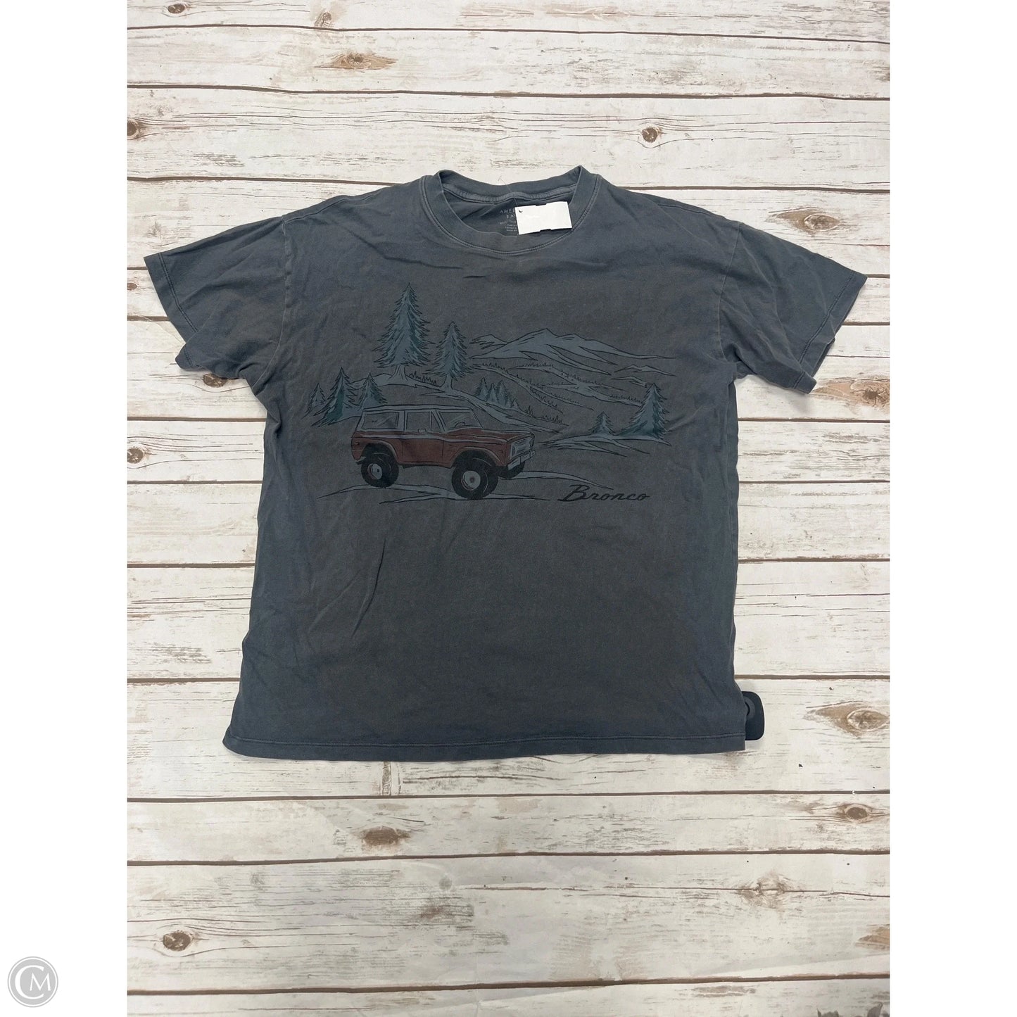 Top Short Sleeve By American Eagle In Grey, Size: Xs