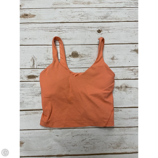Athletic Bra By Lululemon In Orange, Size: 2