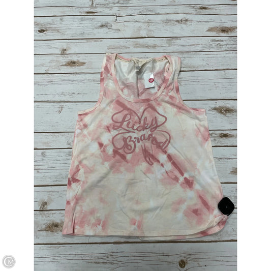 Top Sleeveless By Lucky Brand In Pink, Size: L