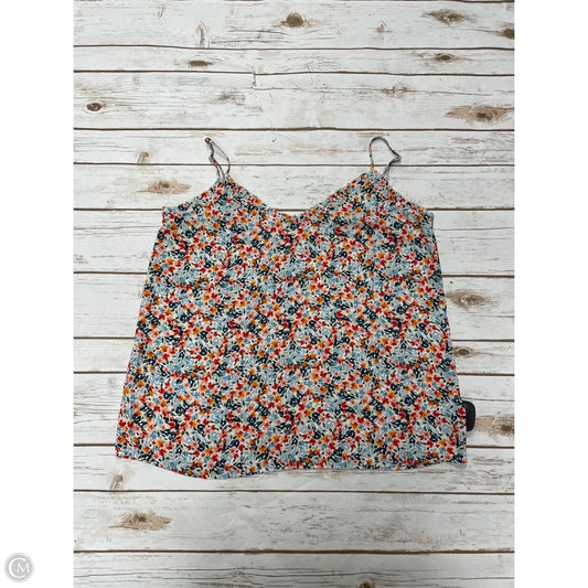 Top Sleeveless By Loft In Floral Print, Size: M