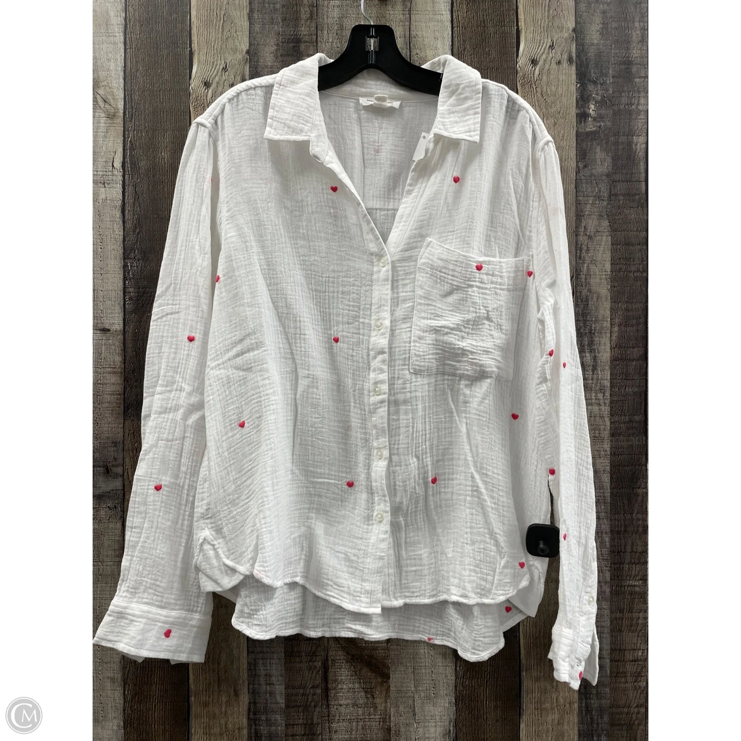 Top Long Sleeve By Beachlunchlounge In White, Size: M