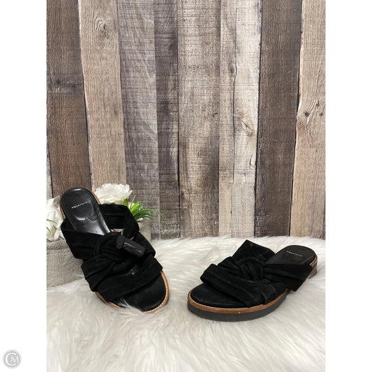 Sandals Flats By Aquatalia In Black, Size: 8