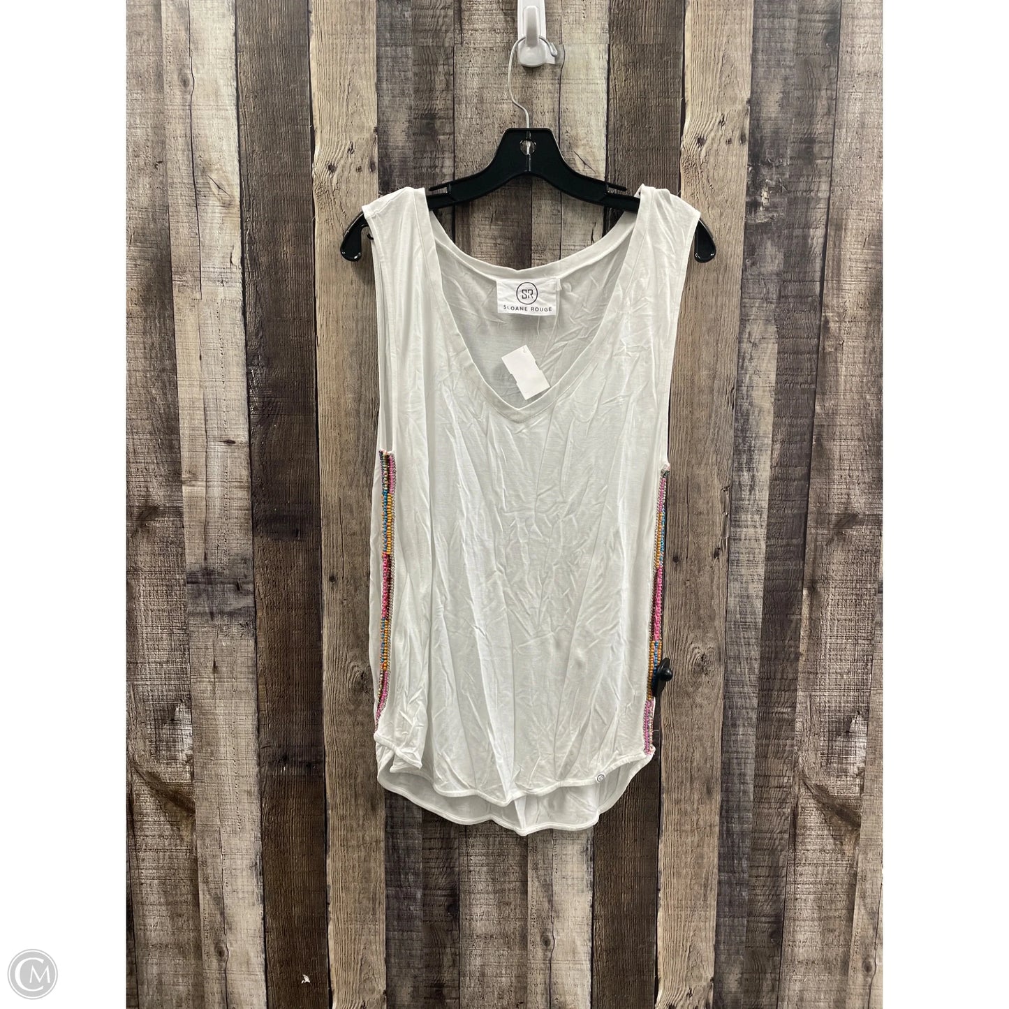 Top Sleeveless By Cme In White, Size: S