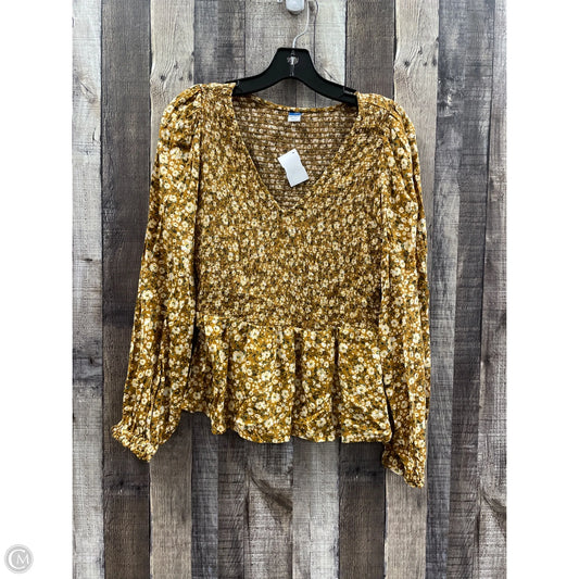 Top Long Sleeve By Old Navy In Floral Print, Size: M