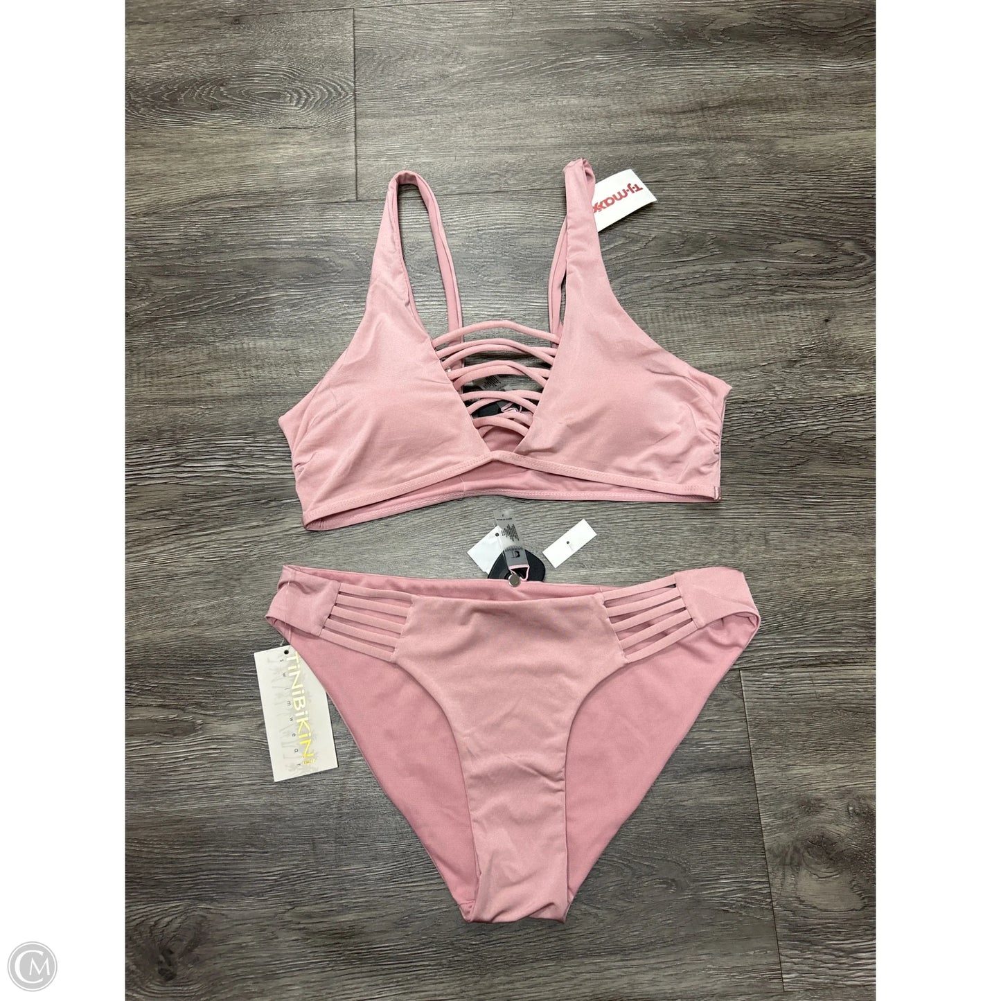 Swimsuit 2pc By Cme In Pink, Size: L