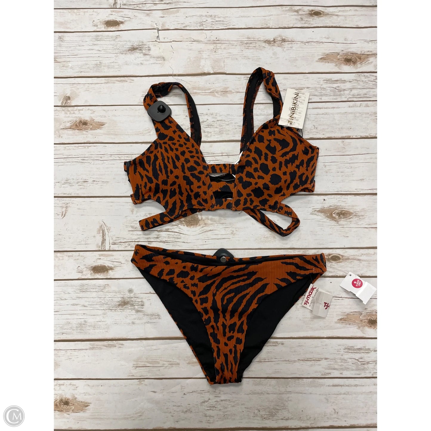 Swimsuit 2pc By Cme In Animal Print, Size: L