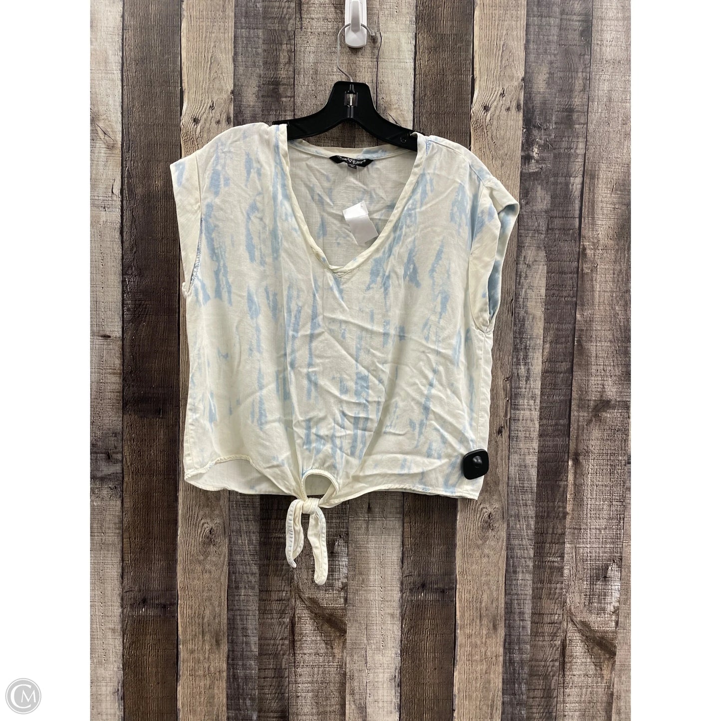 Top Sleeveless By Velvet Heart In Blue & Cream, Size: M