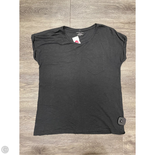 Top Short Sleeve By Max Studio In Black, Size: S