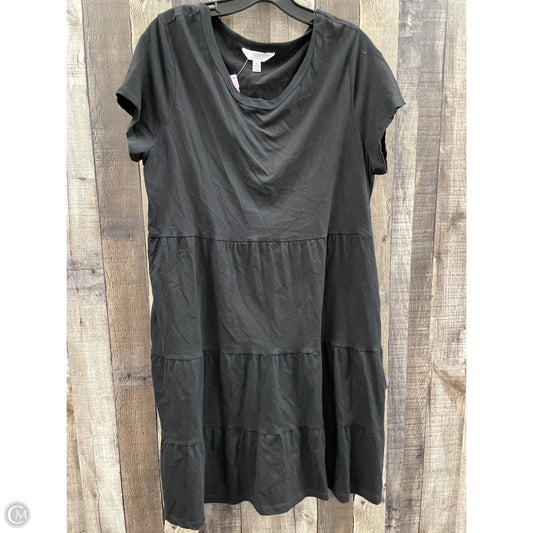 Dress Casual Midi By Time And Tru In Black, Size: Xl