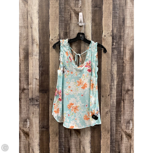 Top Sleeveless By Lc Lauren Conrad In Floral Print, Size: L