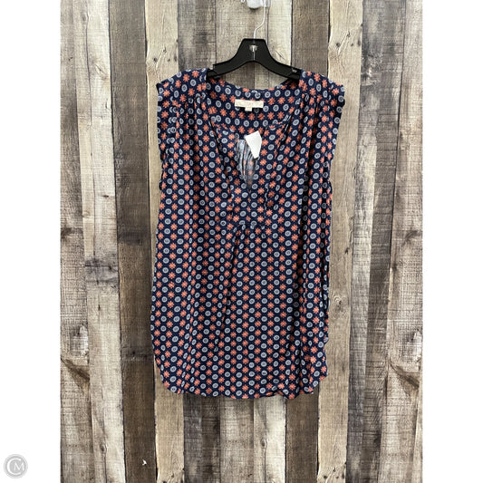 Top Sleeveless By Loft In Navy, Size: L
