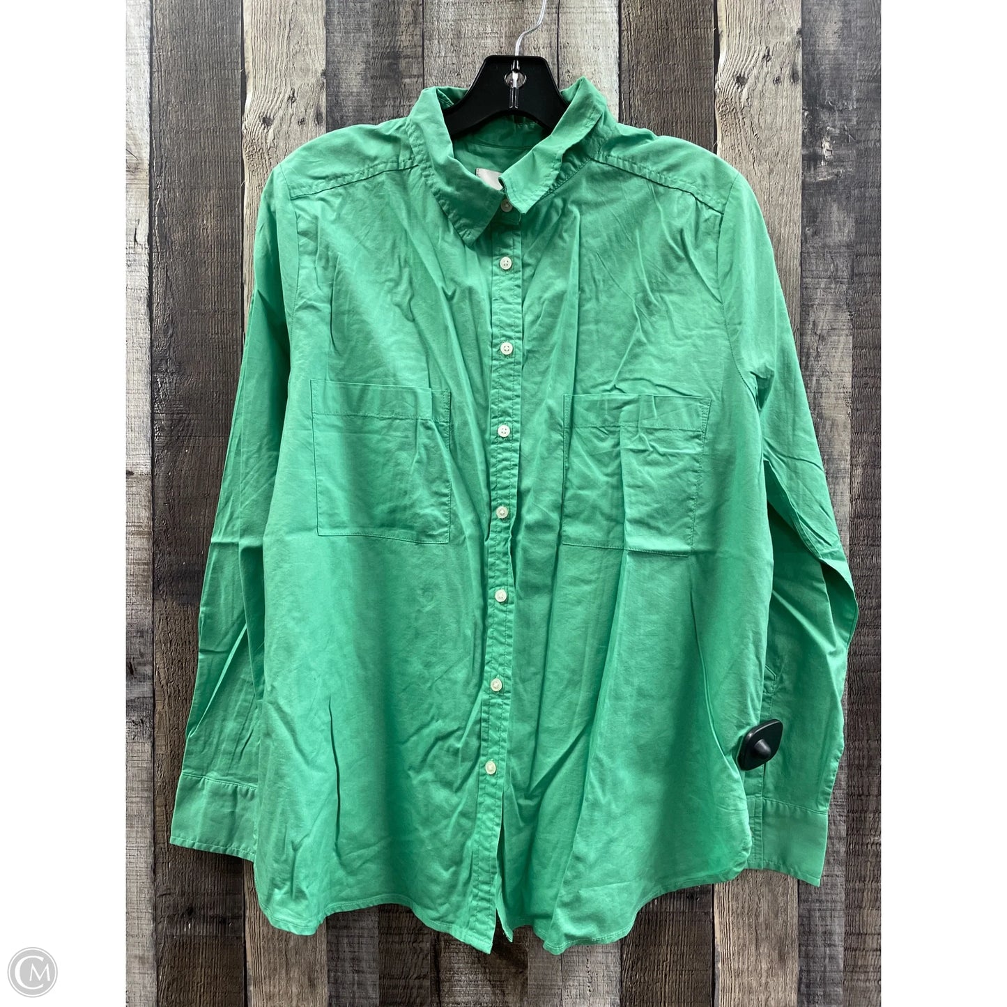 Top Long Sleeve By Loft In Green, Size: L