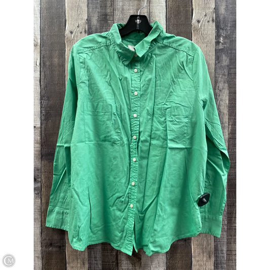 Top Long Sleeve By Loft In Green, Size: L