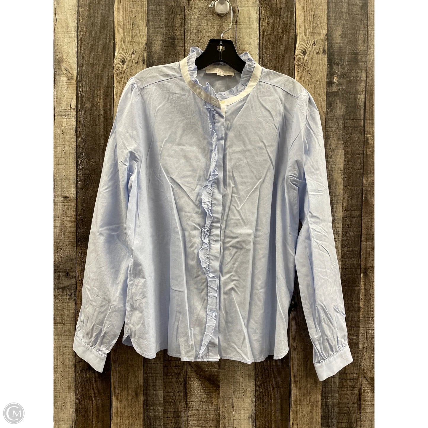 Top Long Sleeve By Loft In Blue, Size: L