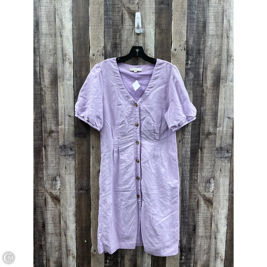 Dress Casual Midi By Loft In Purple, Size: M